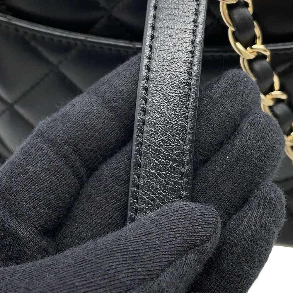 シャネル ハンドバッグ ココマーク マトラッセ トップハンドル ミニ フラップ ラムスキン AS4654 CHANEL 2wayショルダー 黒