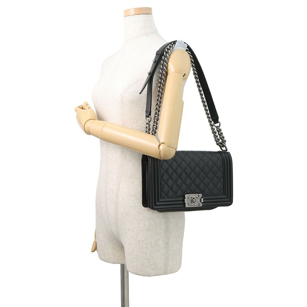 シャネル チェーンショルダーバッグ ココマーク ボーイシャネル A67086 CHANEL 黒