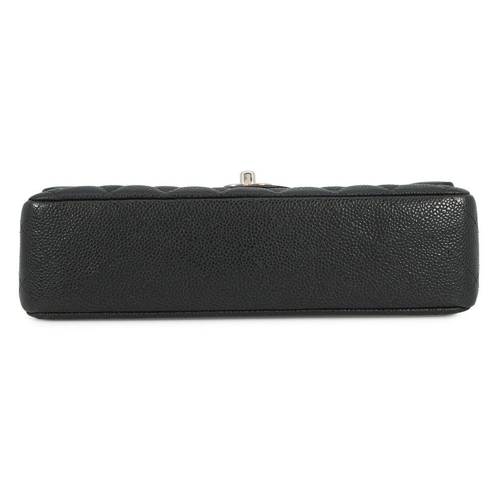 シャネル チェーンショルダーバッグ マトラッセ25 ココマーク ダブルチェーン キャビアスキン A01112 CHANEL 黒