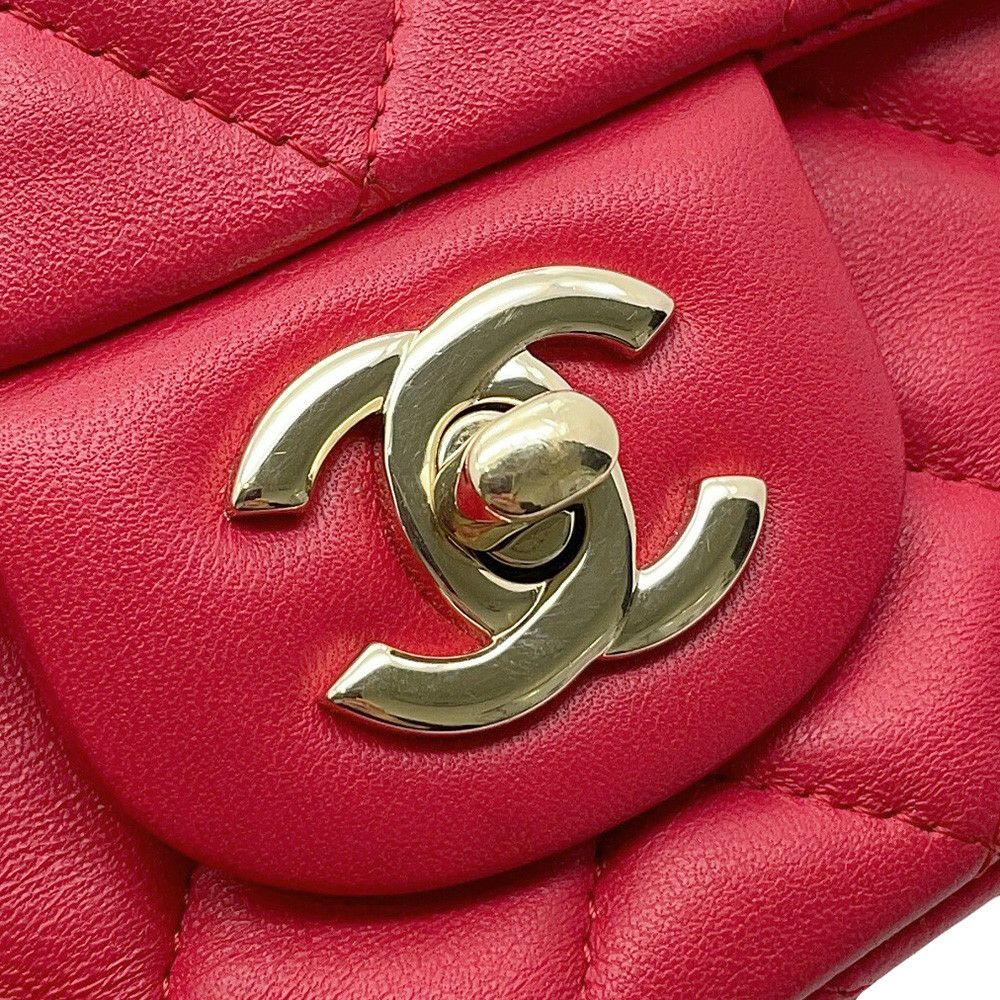 シャネル チェーンショルダーバッグ ミニ マトラッセ 20 ココマーク ラムスキン A69900 CHANEL