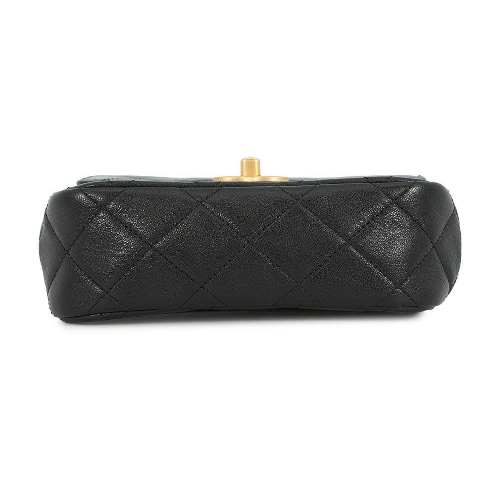 シャネル チェーンショルダーバッグ ココマーク マトラッセ ラムスキン AS3950 CHANEL 黒