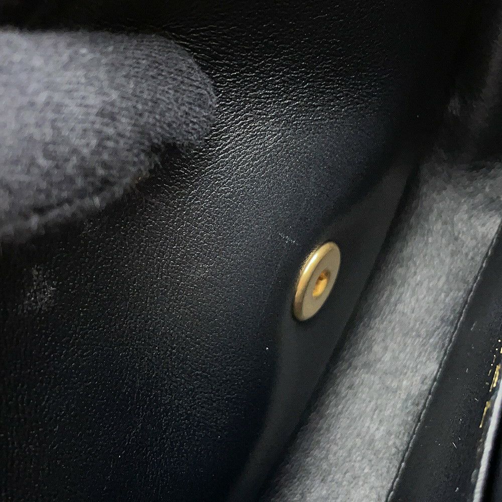 シャネル チェーンショルダーバッグ ココマーク マトラッセ ラムスキン AS3950 CHANEL 黒