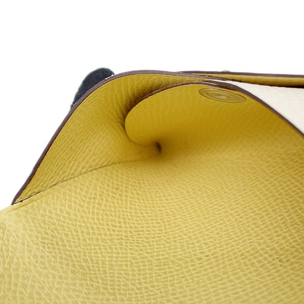 エルメス コインケース カルヴィ デュオ ヴェルソ ナタ/ジョーヌプッサン/シルバー金具 エプソン U刻印