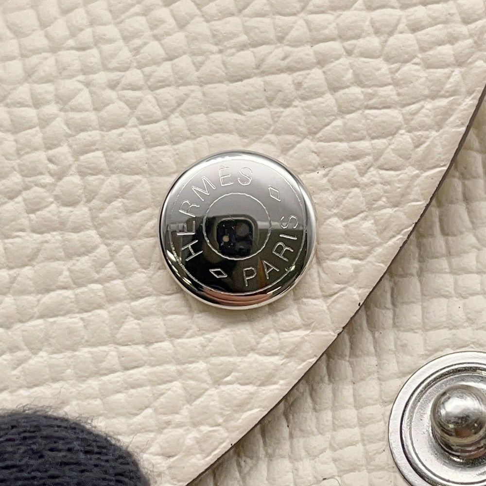 エルメス コインケース カルヴィ デュオ ヴェルソ ナタ/ジョーヌプッサン/シルバー金具 エプソン U刻印