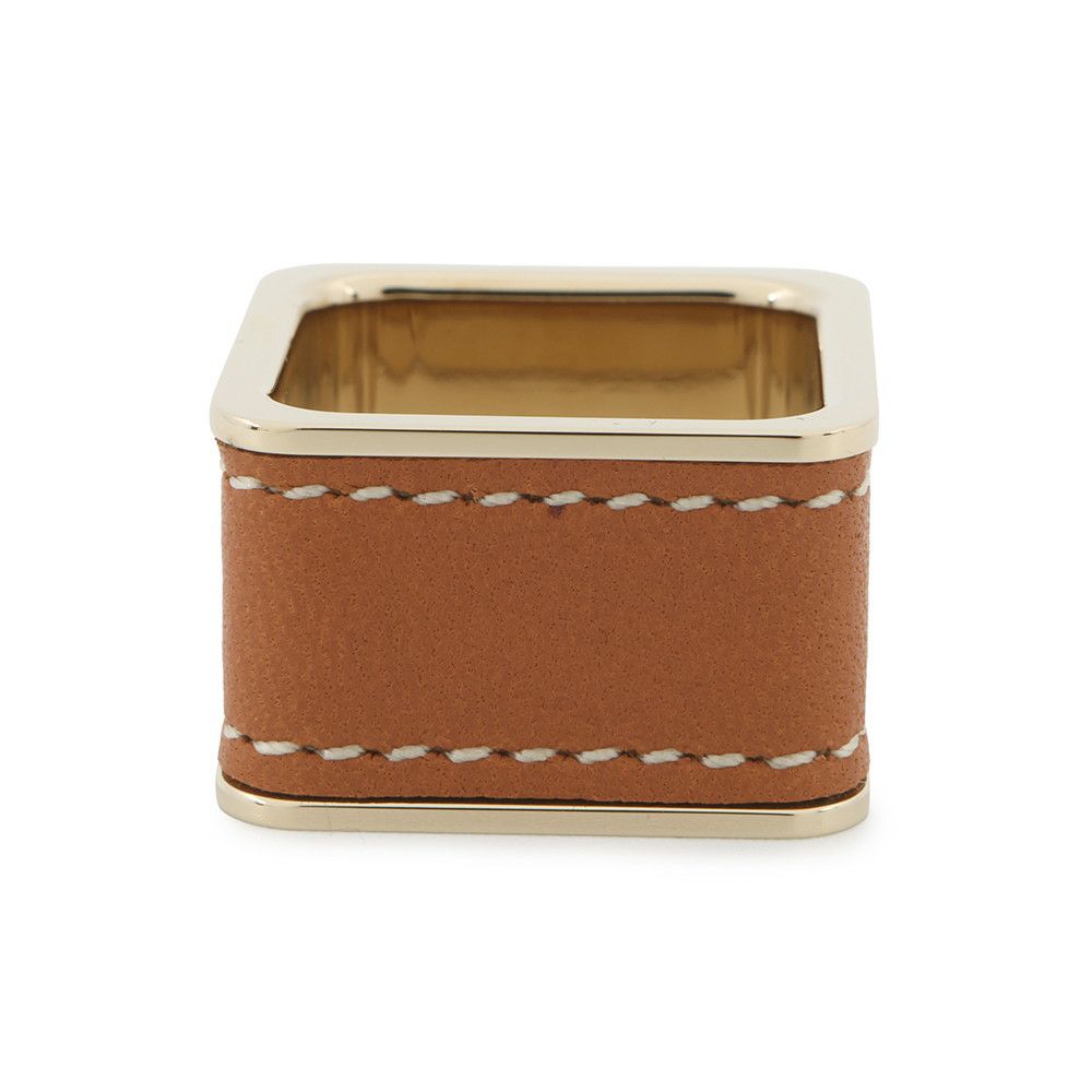 エルメス スカーフリング ボルデュック・セリエ マロン・アルザン/シャンパンゴールド金具 Bolduc HERMES 小物 スカーフホルダー