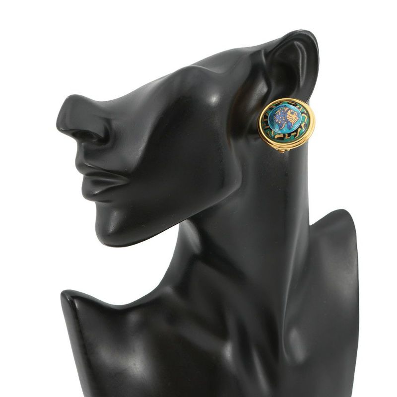 エルメス イヤリング エマイユ 七宝焼き さかな HERMES アクセサリー 魚