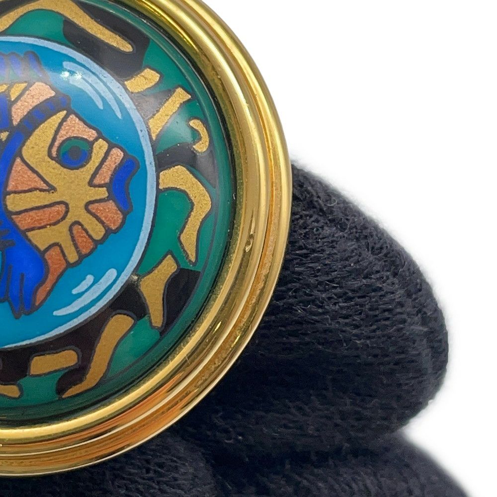 エルメス イヤリング エマイユ 七宝焼き さかな HERMES アクセサリー 魚