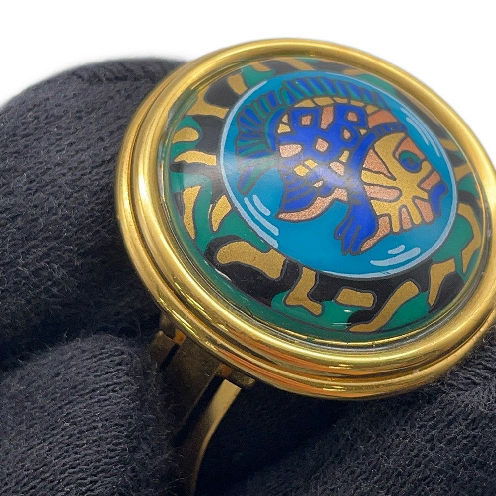 エルメス イヤリング エマイユ 七宝焼き さかな HERMES アクセサリー 魚