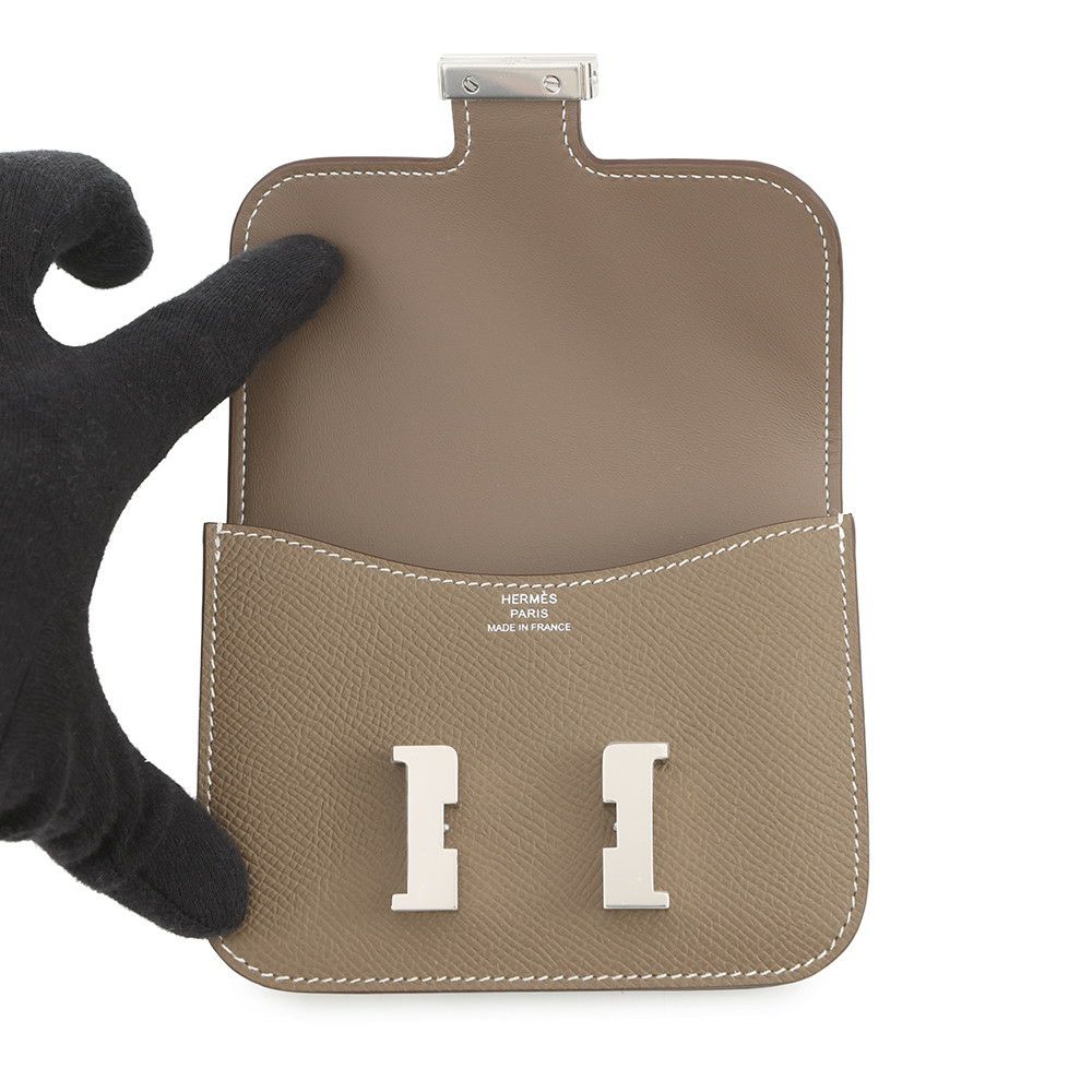 エルメス 財布 コンスタンス スリム エトゥープ/シルバー金具 エプソン W刻印 財布