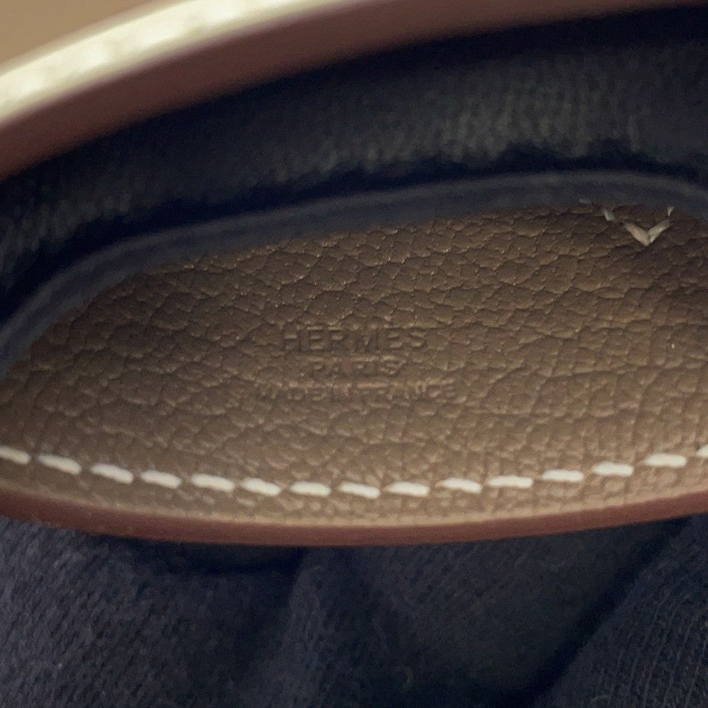 エルメス バッグチャーム ロデオPM ロベオクール ブラック/エトゥープ/クレ ラムスキン K刻印 HERMES チャーム