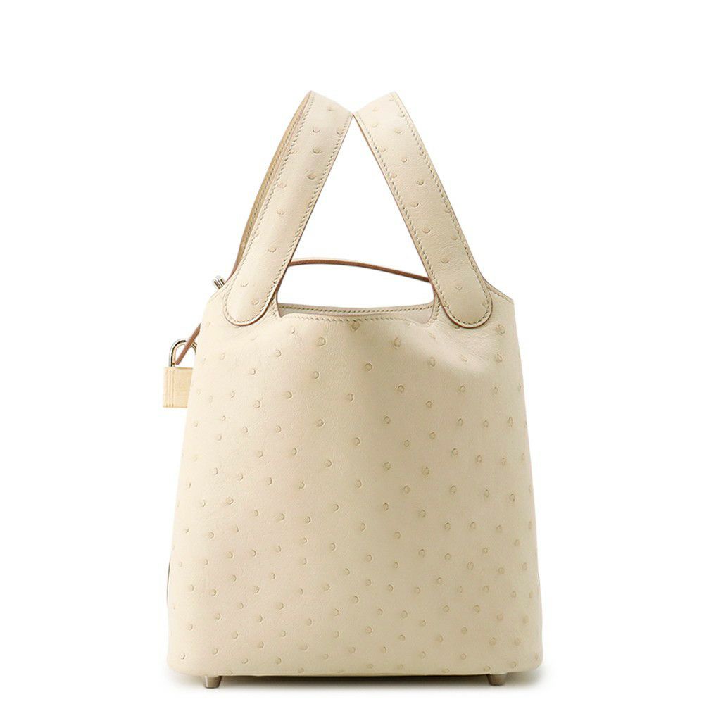 エルメス ハンドバッグ ピコタンロックPM パーシュマン/シルバー金具 オーストリッチ B刻印