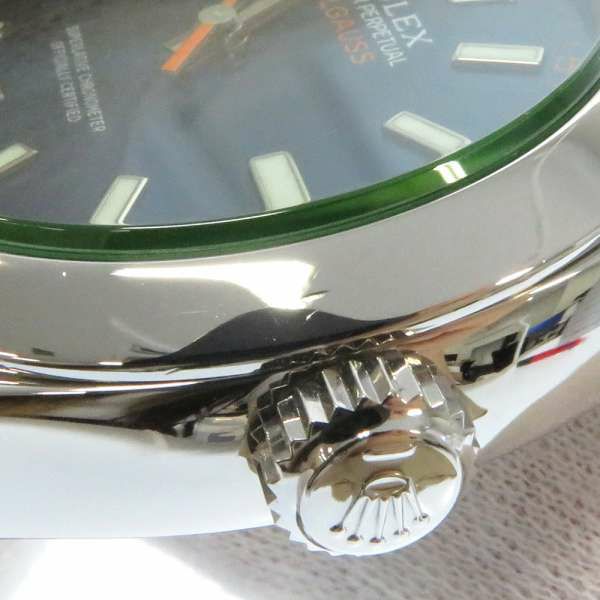 ロレックス ミルガウス グリーンガラス ランダムシリアル ルーレット 116400GV ROLEX 腕時計