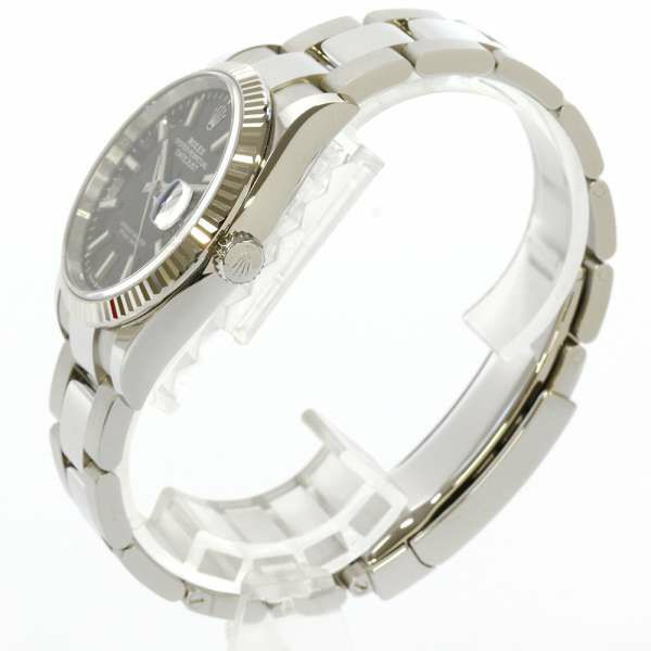 ロレックス デイトジャスト36 SS/K18WGホワイトゴールド ランダムシリアル ルーレット 126234 ROLEX 腕時計 ウォッチ 黒文字盤