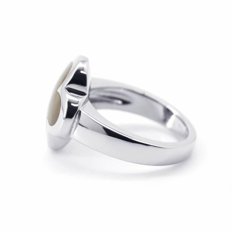 ヴァンクリーフ&アーペル リング ピュア アルハンブラ マザーオブパール K18WGホワイトゴールド サイズ51 指輪 ジュエリー