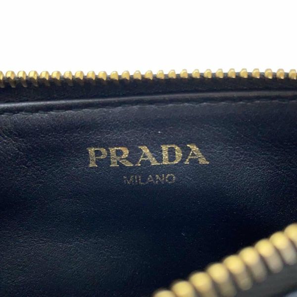 プラダ コインケース ロゴ フラグメントケース レザー 1MC079 PRADA カードケース 財布 黒