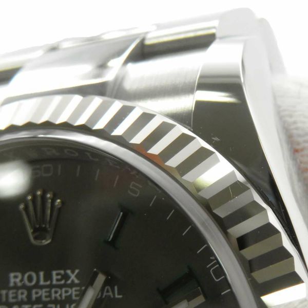 ロレックス デイトジャスト36 SS/K18WGホワイトゴ ールド ランダムシリアル ルーレット 126234 ROLEX 腕時計 スレート文字盤 ローマン