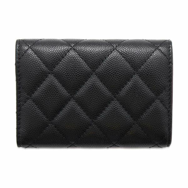 シャネル 三つ折り財布 マトラッセ ココマーク クラシック スモール フラップ ウォレット AP0230 CHANEL 財布 黒