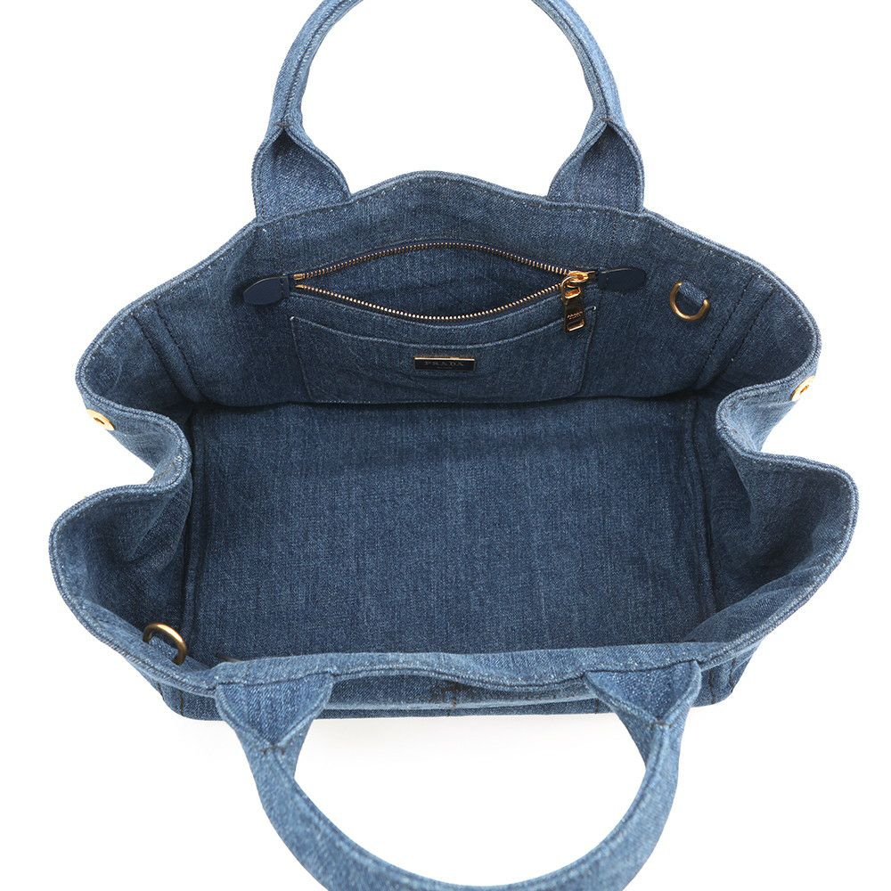 プラダ トートバッグ カナパ CANAPA ミディアム デニム 1BG642 PRADA 2way
