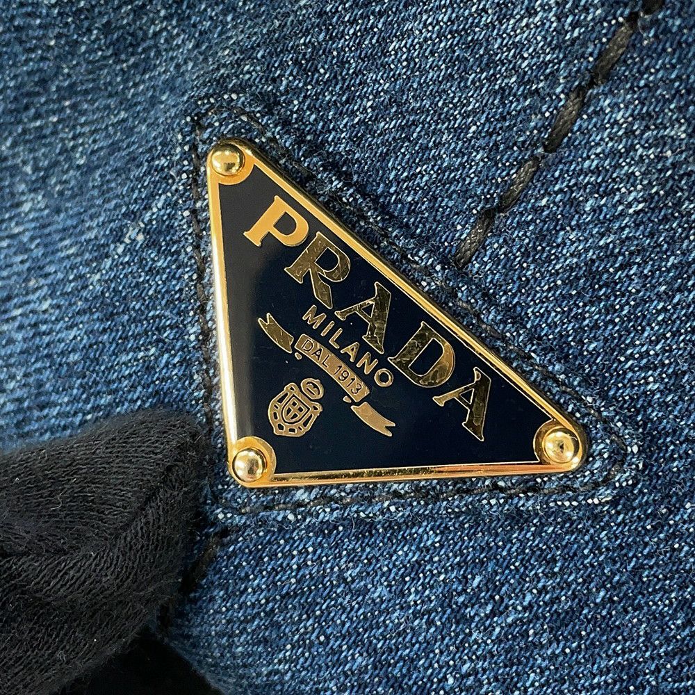 プラダ トートバッグ カナパ CANAPA ミディアム デニム 1BG642 PRADA 2way