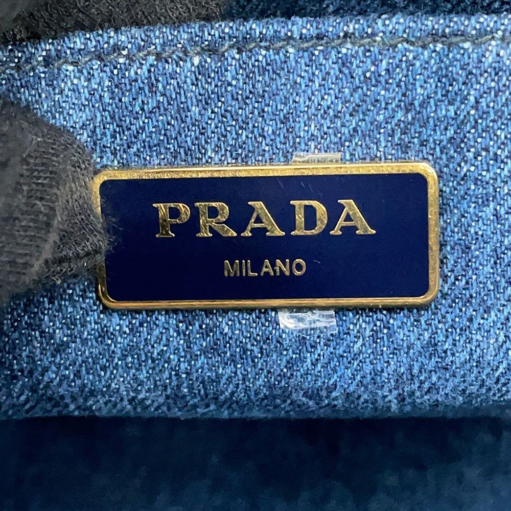 プラダ トートバッグ カナパ CANAPA ミディアム デニム 1BG642 PRADA 2way