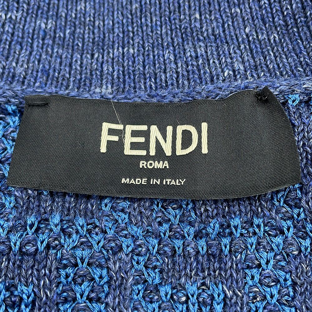 フェンディ カーディガン FFロゴ リネン メンズサイズ44 FZC433 FENDI トップス