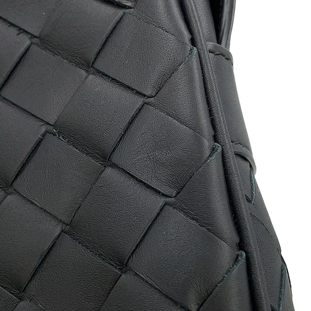 ボッテガヴェネタ ショルダーバッグ イントレチャート カセット ミニクロスボディバッグ 743214 BOTTEGA VENETA 黒