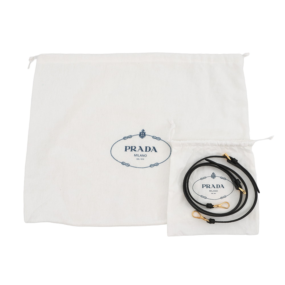 プラダ ハンドバッグ Re-Nylon デュエット バケット ナイロン 1BH038 PRADA 2way 黒