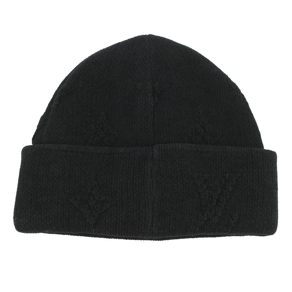 ルイヴィトン ニット帽 ビーニー・LV クラッシュ モノグラム コットン サイズS M96194 ヴィトン 帽子 ブラック 黒