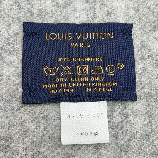 ルイヴィトン マフラー LV スプリット カシミヤ M70924 LOUIS VUITTON モノグラム ブラック 黒