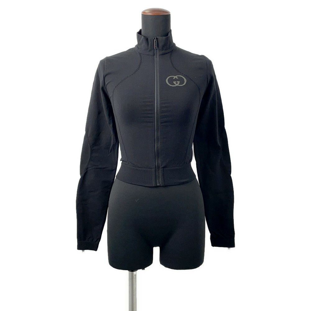 グッチ  ジャケット シームレス ジャージージップ レディースサイズS 716747 アパレル トップス 黒
