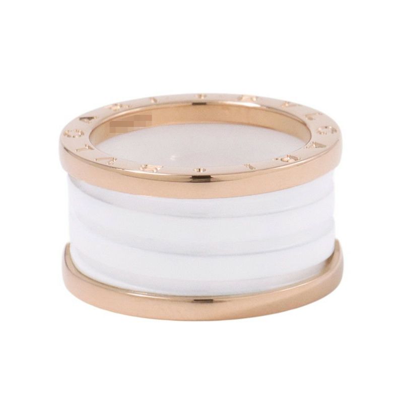 ブルガリ リング B-ZERO1 ビーゼロワン 4バンド K18PGピンクゴールド/ホワイトセラミック リングサイズ54 BVLGARI 指輪