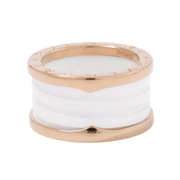 ブルガリ リング B-ZERO1 ビーゼロワン 4バンド K18PGピンクゴールド/ホワイトセラミック リングサイズ54 BVLGARI 指輪