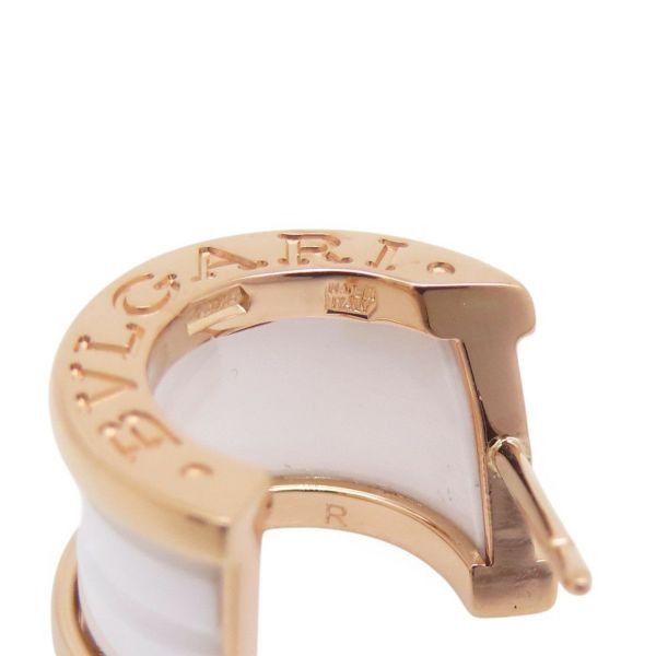 ブルガリ ピアス ビーゼロワン B-zero1 ピアス K18PGピンクゴールド/ホワイトセラミック 346464 BVLGARI