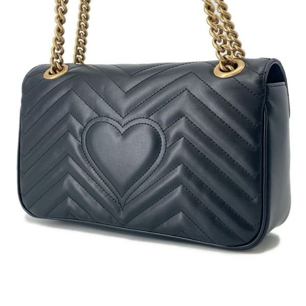 グッチ チェーンショルダーバッグ GGマーモント キルティング レザー 443497 GUCCI バッグ 黒