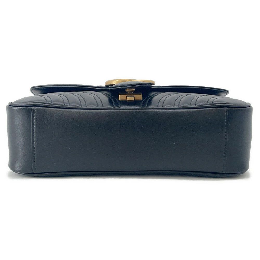 グッチ チェーンショルダーバッグ GGマーモント キルティング レザー 443497 GUCCI バッグ 黒