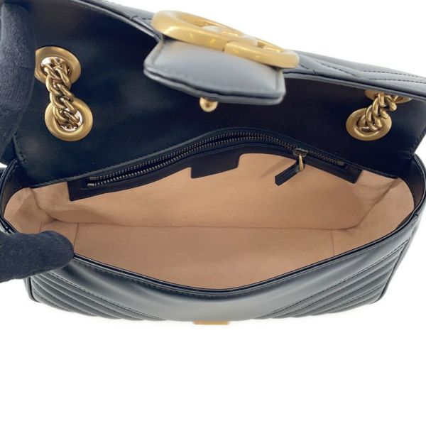 グッチ チェーンショルダーバッグ GGマーモント キルティング レザー 443497 GUCCI バッグ 黒