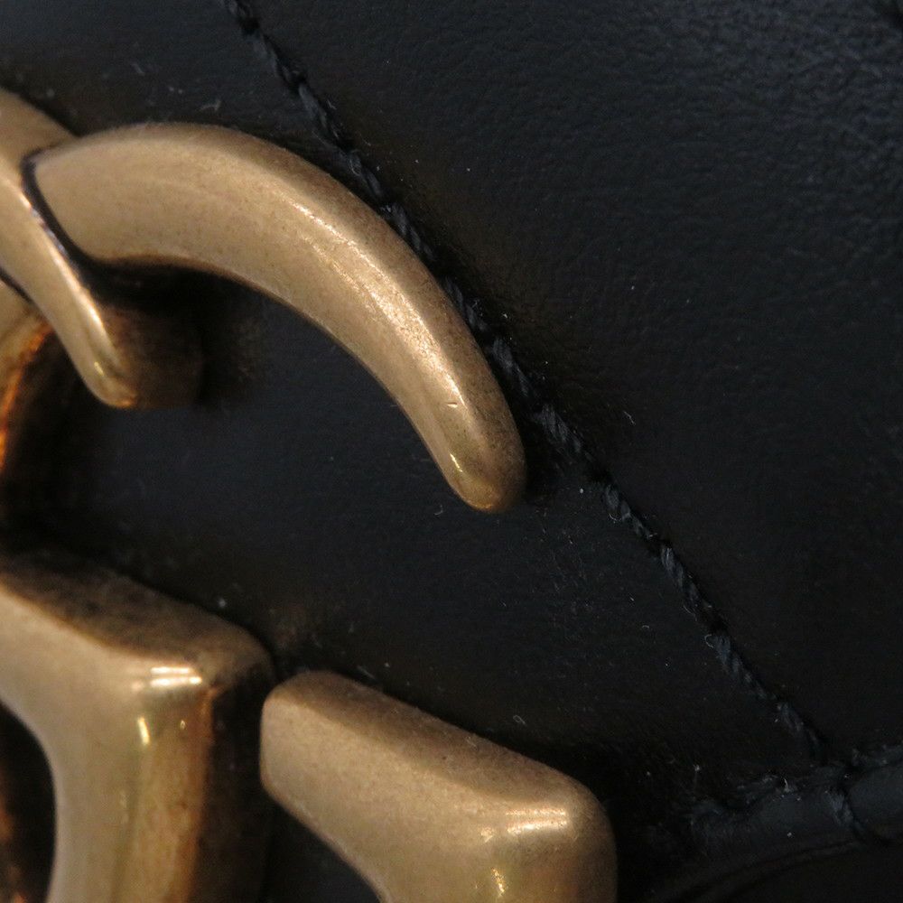 グッチ チェーンショルダーバッグ GGマーモント キルティング レザー 443497 GUCCI バッグ 黒