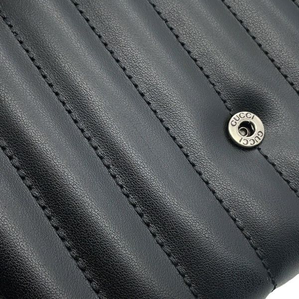 グッチ チェーンウォレット GGマーモント レザー 474575 GUCCI 財布 ダブルG 黒