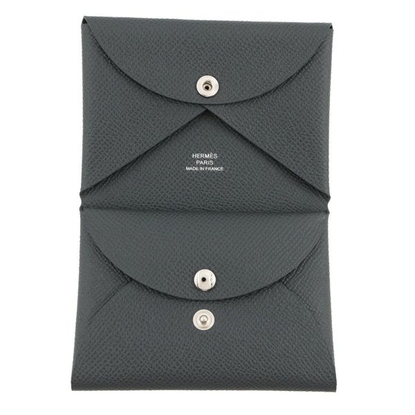 エルメス コインケース カルヴィ デュオ アルドワーズ/シルバー金具 エプソン K刻印 HERMES 財布