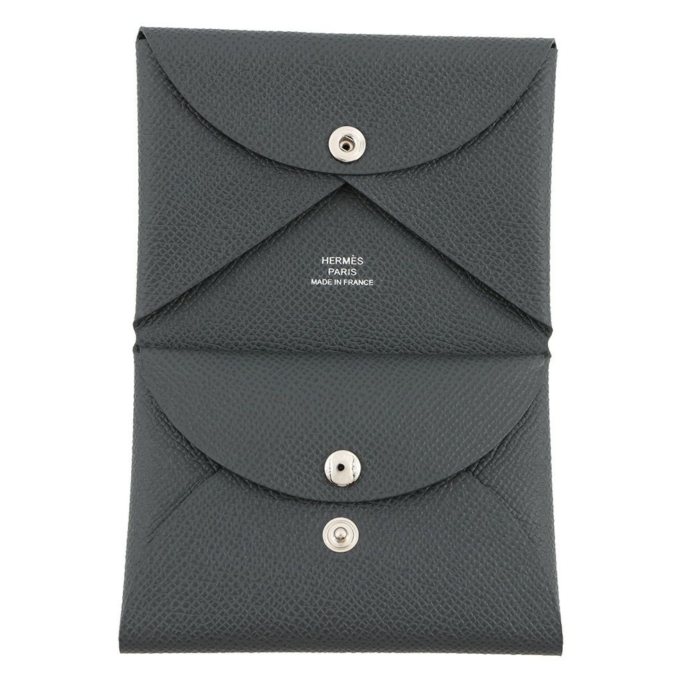 エルメス コインケース カルヴィ デュオ アルドワーズ/シルバー金具 エプソン K刻印 HERMES 財布