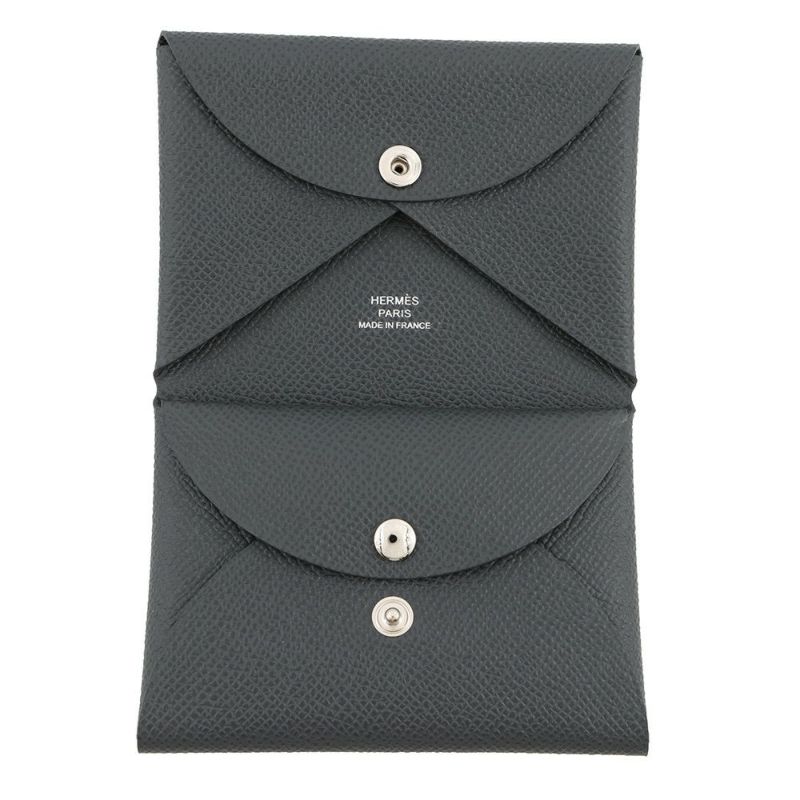 エルメス コインケース カルヴィ デュオ アルドワーズ/シルバー金具 エプソン K刻印 HERMES 財布