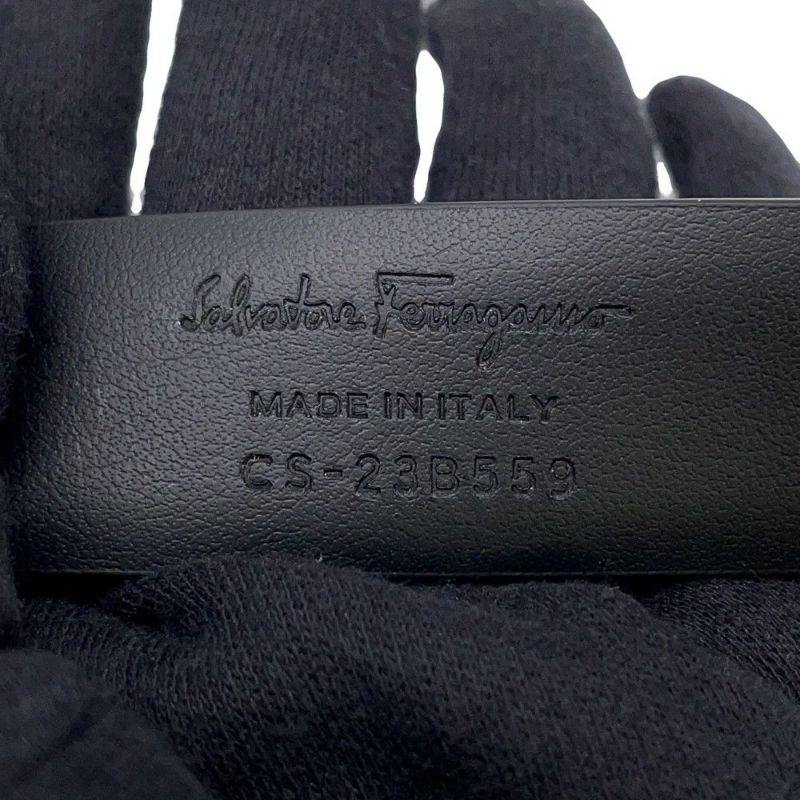 サルヴァトーレ・フェラガモ ベルト ガンチーニ レザー メンズサイズ100 Ferragamo 黒