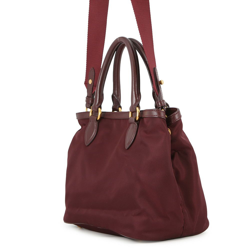 プラダ ハンドバッグ TESSUTO SOFT ナイロン レザー 1BA172 PRADA 2way