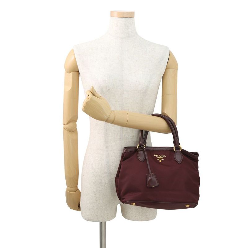 プラダ ハンドバッグ TESSUTO SOFT ナイロン レザー 1BA172 PRADA 2way