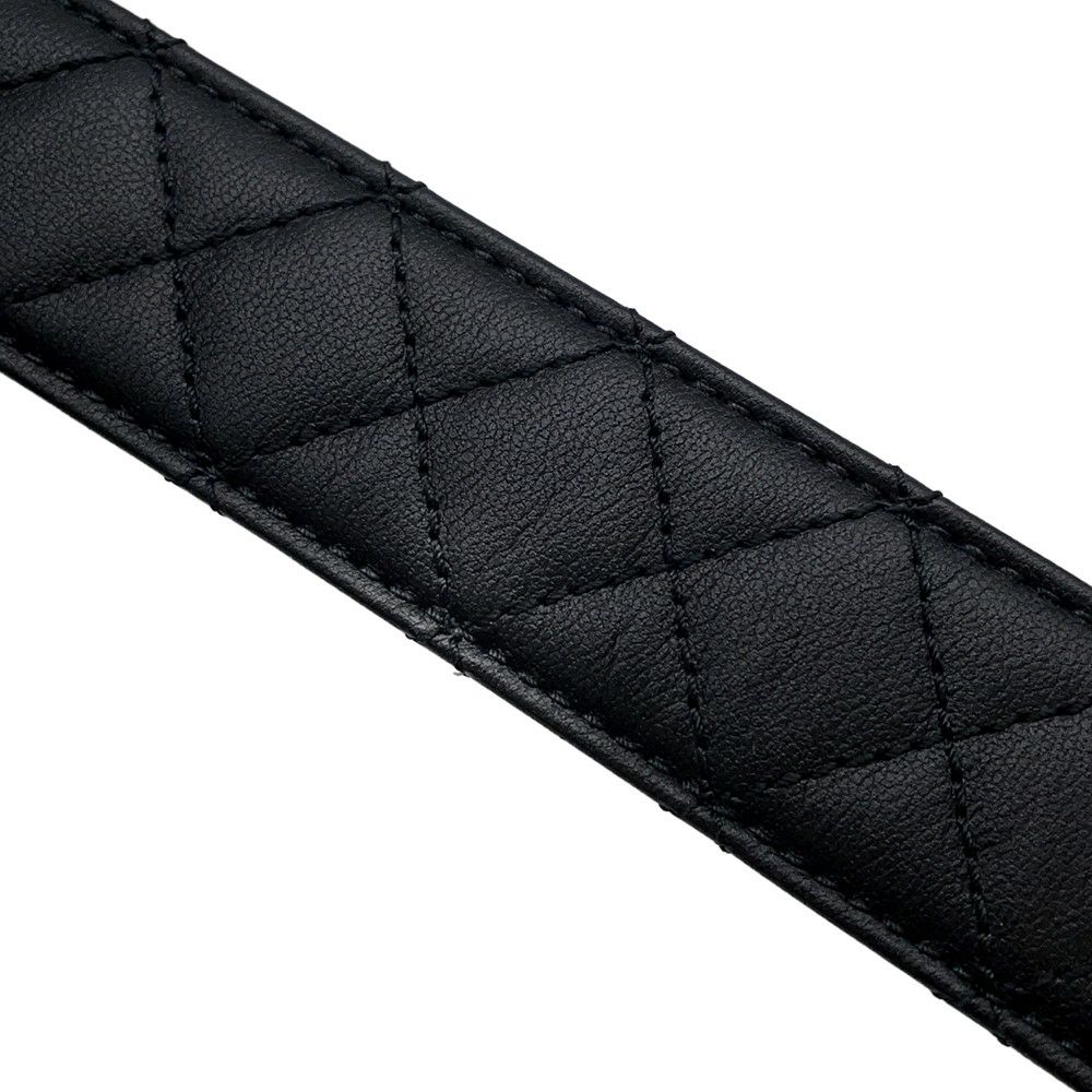 シャネル ベルト ココマーク ロゴ レザー B25 V サイズ70 CHANEL 黒