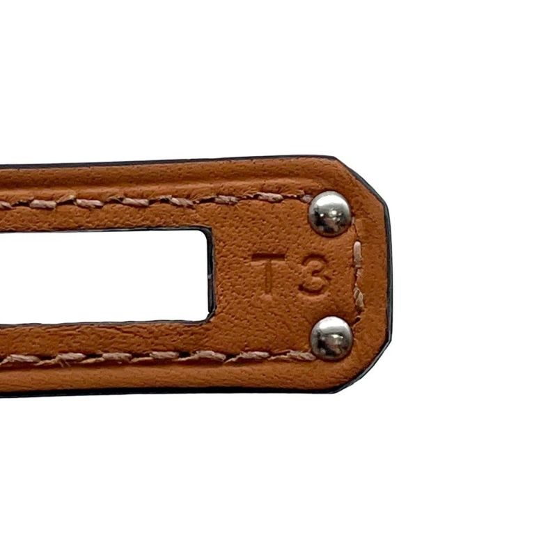 エルメス ブレスレット ケリー ドゥブルトゥール ブラック/シルバー金具 リザード B刻印 サイズT3黒