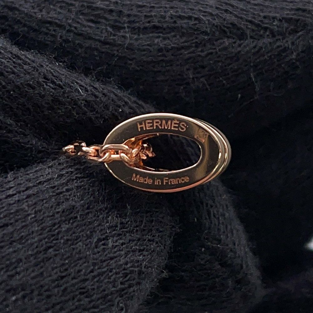 エルメス ネックレス ミニ・ポップアッシュ マロングラセ/ピンクゴールド金具 HERMES アクセサリー ポップH