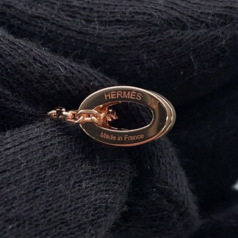 エルメス ネックレス ミニ・ポップアッシュ マロングラセ/ピンクゴールド金具 HERMES アクセサリー ポップH