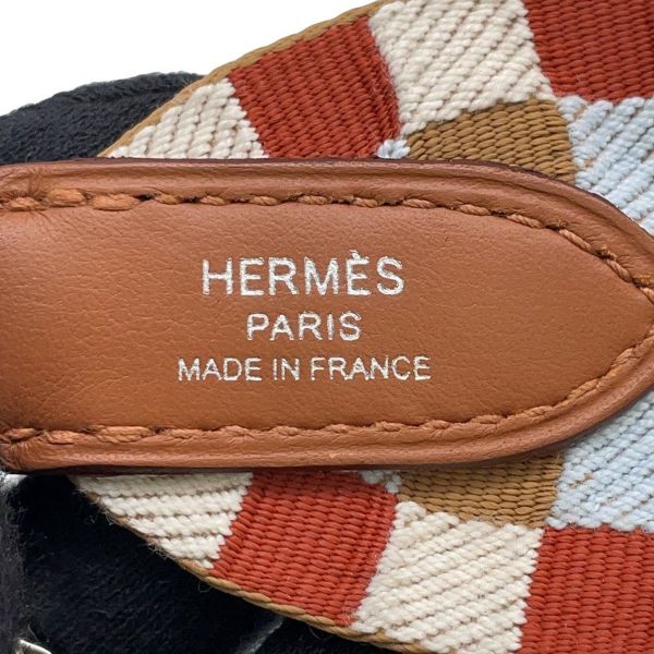 エルメス バンドリエール サングル マキシ・カドリーユ チャイ/ナタ/ブループリュム/ゴールド/シルバー金具 キャンバス/スイフト U刻印