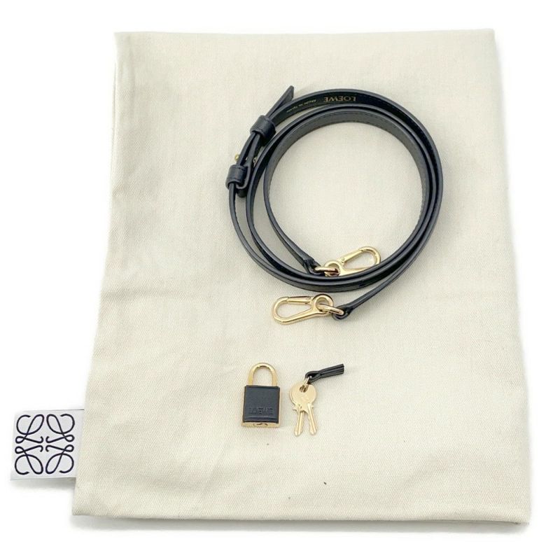 ロエベ ハンドバッグ アマソナ28 ナパカーフレザー A039N08X01 LOEWE 2way 黒